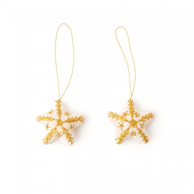 Others Embroidered Stars - gold - pack of 2
